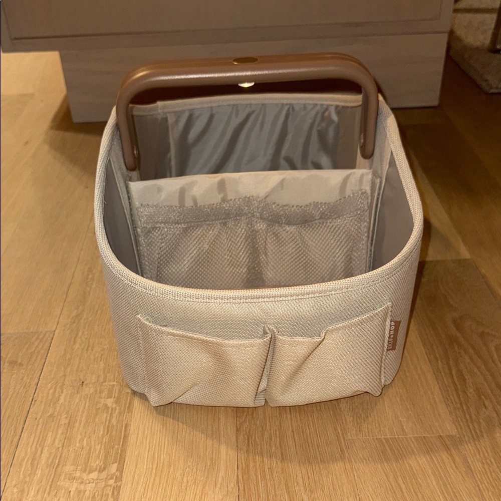 Canvas Organizer Caddy with Light - Neutral Beige